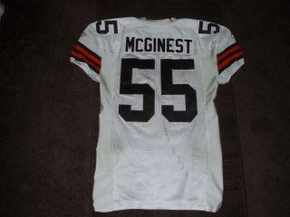 WILLIE MCGINEST BROWNS GAME WORN JERSEY PHOTO MATCH LAST GAME OF CAREER 3