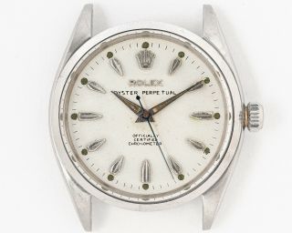 Vintage Rolex Stainless Steel Oyster Perpetual Ref.  6564 W/ Smooth Bezel Runs