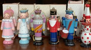 10 Vintage Avon Nutcracker Christmas Ornaments 5 With Boxes 1984,  2 Clowns