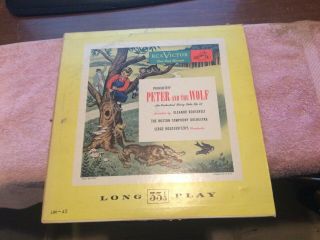 Rare Peter And The Wolf Rca 33 1/3 Serge Prokofieff,  Narrated By E Roosevelt