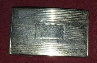 Vintage/antique Sterling Silver Blank Belt Buckle (14.  5g)