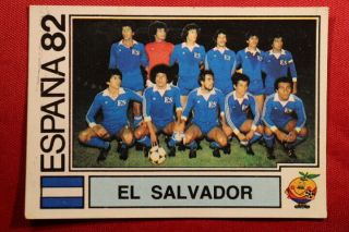 Panini Espana 82 World Cup N.  219 Team El Salvador With Back