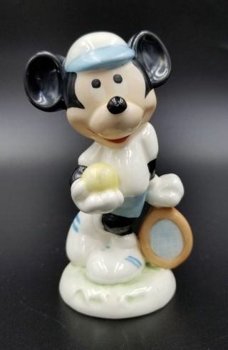 Rare Disney Vintage Goebel Mickey Mouse Tennis Ceramic Porcelain Figurine