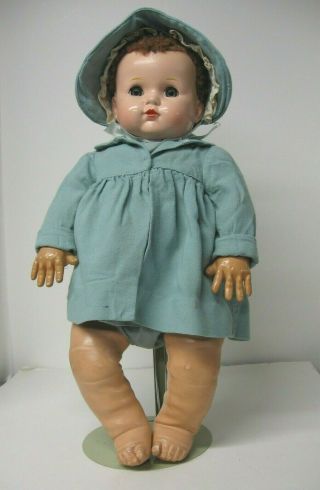 19 " Vintage Baby Doll,  Hard Plastic Head,  Latex Body,  Ideal Baby Gurgles?