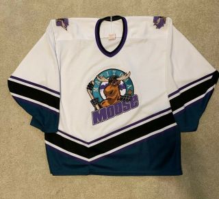 Vintage Manitoba Moose Rare Authentic Hockey Jersey Ihl Minnesota
