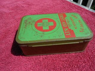 Vintage Late WWII Era BSA Boy Scouts Of America Official First Aid Kit - Box Only 2