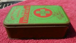 Vintage Late WWII Era BSA Boy Scouts Of America Official First Aid Kit - Box Only 3
