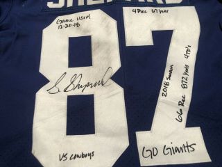 STERLING SHEPARD AUTO GAME WORN JERSEY AND CLEATS VS COWBOYS 2