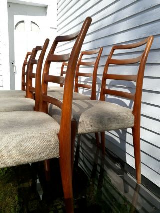 Danish teak J L Moller dining chairs set of 6 2