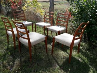 Danish teak J L Moller dining chairs set of 6 3