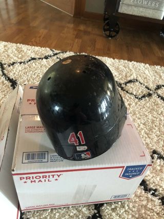 Carlos Santana Game Issued Batting Helmet,  Cleveland Indians 3
