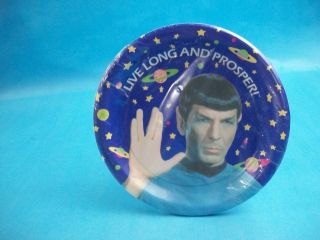 Vintage Hallmark Star Trek Live Long And Prosper Paper Plates