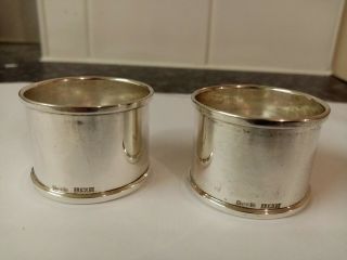 Vintage Solid Silver Napkin Rings,  Henry Griffith & Sons,  Birmingham1924 3