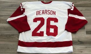 University of Wisconsin Badgers game worn hockey jersey 26 Zach Bearson 2