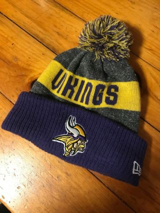 Minnesota Vikings Era Knit Hat On Field 2018 Sideline Beanie - Nwt