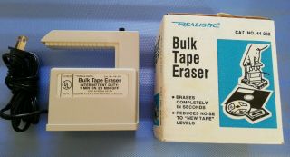 Vtg Realistic 44 - 232 Bulk Tape Eraser For 8 - Track,  Cassettes,  Tapes,  Floopydisks