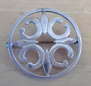 Vintage Scottish Sterling Silver St Magnus Cross Brooch By Malcolm Gray (ortak)