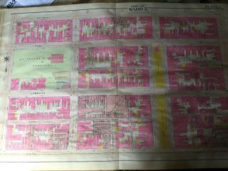1908 Philadelphia Pa Ward 5 St Peters Pe Church & Cemetery Plat 6 Atlas Map