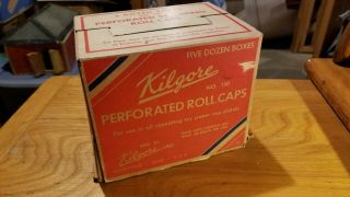 Vintage Box Of Kilgore Roll Caps 150 5 Dozen Empty Box