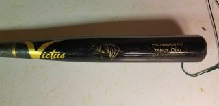 Yandy Diaz Rays / Indians Game Authentic Baseball Bat