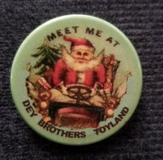 Antique Pinback Santa Claus Vintage Button.  This Is A Real Clothing Button.