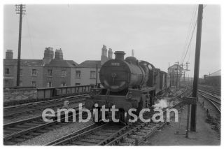 Negative,  Ireland Cie 2 - 6 - 0 Steam 373 Passenger Action,  1950s Dublin