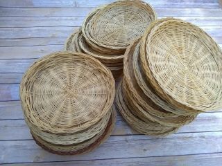66 Vintage Wicker Rattan Bamboo Paper Plate Holders