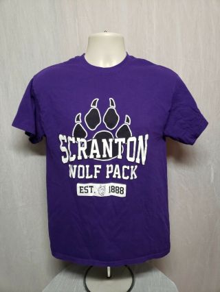 University Of Scranton Wolf Pack Est 1888 Always Royal Adult M Purple Tshirt