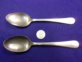 2 Of 2,  Vtg Antique " Reed & Barton " Us Navy Usn Stainless? Steel Spoons