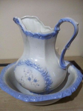 Vintage - Sittre Porcelain Inc 1978 Ceramic Pitcher & Bowl