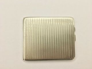 Elegant Vintage English Solid Sterling Silver Cigarette/card Case 125gm
