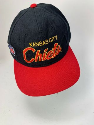 Vintage 90s Kansas City Chiefs Sports Specialties DL Script Snapback Hat Korea 2