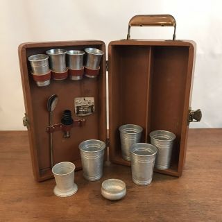 Vintage Trav - L - Bar The Portable Travel Bar Case With Accessories