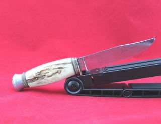 Vintage York Cutlery Co.  Solingen Germany 641 Hunting Knife Stag Horn