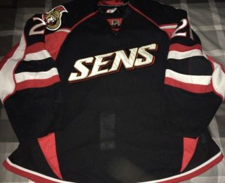 Jason Smith Game Worn Rare Alternate Ottawa Senators Last NHL Jersey 2