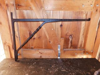 Large Antique Hand Forged Fireplace Crane,  Projects 41 " Blacksmith Made Anvil