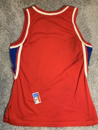READ Philadelphia 76ers Blank Procut Game Issued NBA Jersey Size 46 M L Iverson 2