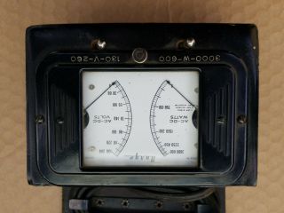 Vintage Norge Ac - Dc Volts Ac - Dc Watts Meter Appliance Tester Meter