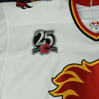 2005 - 06 Darren Lynch Calgary Flames Game Issued Hockey Jersey Reebok MeiGray 3