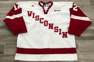 University Of Wisconsin Badgers Game Worn Hockey Jersey 12 Matt Thurber