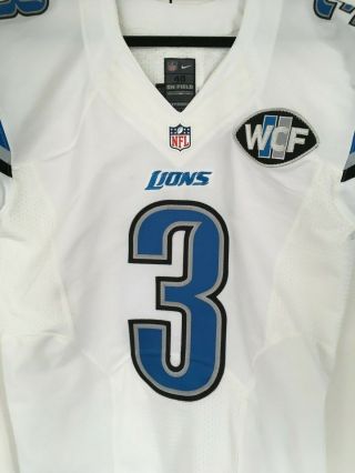 Detroit Lions Chisum 3 2016 Game Issued Football Jersey Lelands LOA 2