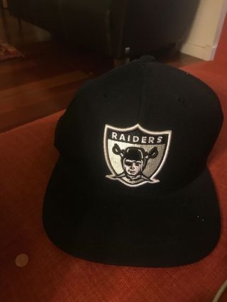 Nfl Oakland Raiders Mitchell And Ness Vintage Snapback Cap Hat M&n Xl Logo Nwot