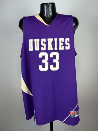 Men’s Nike Washington Huskies Basketball Jersey Sewn Purple Athletic Large