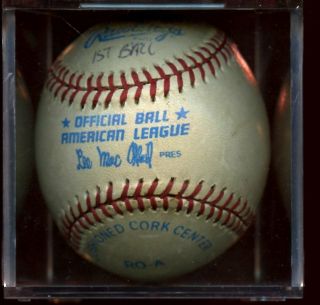 April 29 1982 Storm Davis ORIOLES Game Debut OAL MacPhail Baseball w/ LOA 2