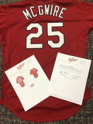 1997 Mark Mcgwire St.  Louis Cardinals Game Worn Bp Mesh Pullover Jersey