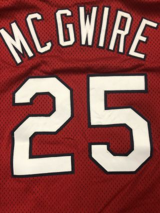 1997 Mark McGwire St.  Louis Cardinals Game Worn BP Mesh Pullover Jersey 2