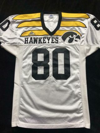 Rare 1994 - 95 Iowa Hawkeyes Banana Peel Wing Tipped Football Jersey 80