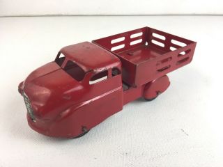 Vintage / Antique Wyandotte Toys 6 " Red Pressed Steel Cart Truck