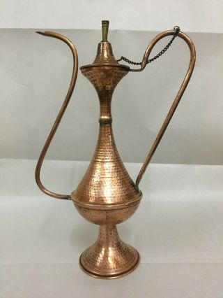 Vintage Copper Arabian Dallah Coffee Pot 12.  5 Inches