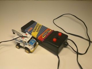 Micro Machines Remote Control Police Wrecker Truck Vintage Galoob 1989